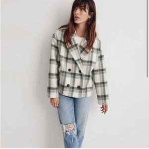 Madewell green plaid jacket